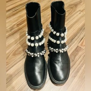 ZARA Pearl Boots Size 37